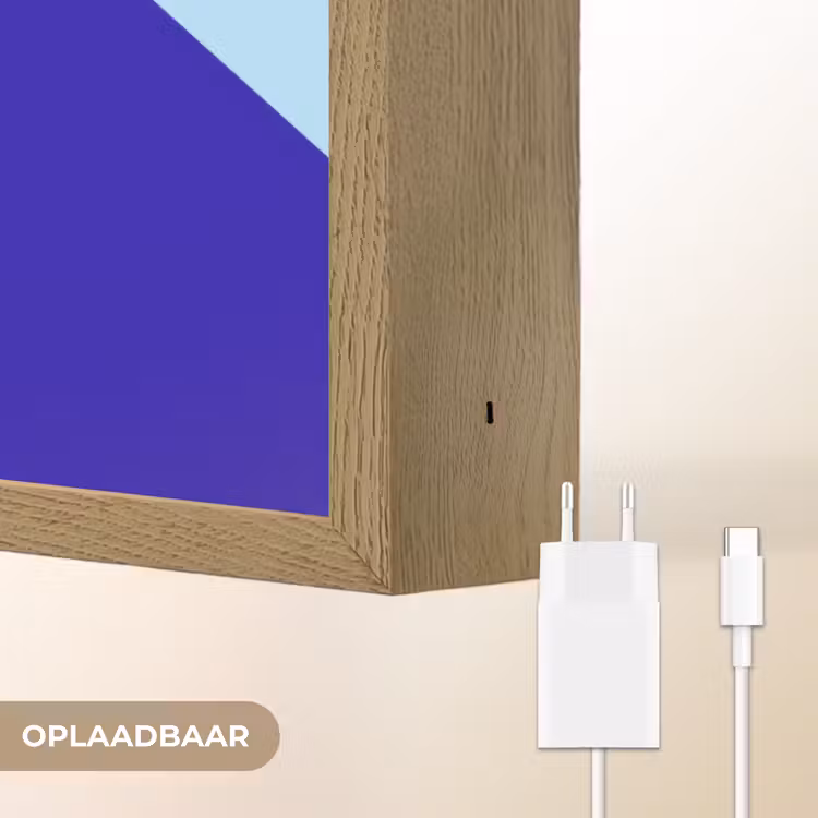 Today is a good day - Blauw - Schaduw Light Box met batterij (Wandlamp) middel -USP_websiteoplaadbaarNL