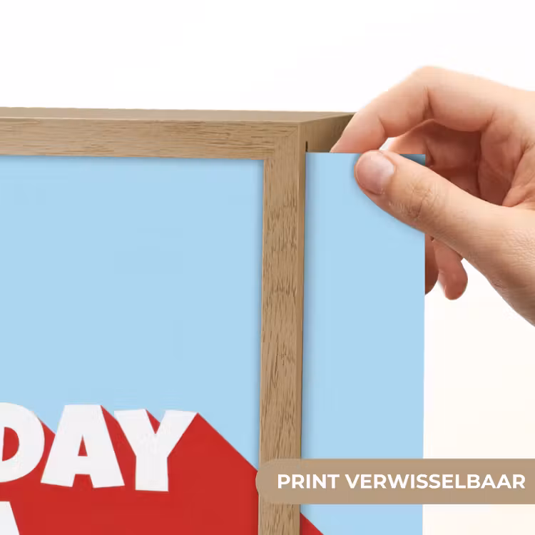 Today is a good day - Rood - lichtblauw Light Box met batterij (Wandlamp) middel -USP_websiteprintNL