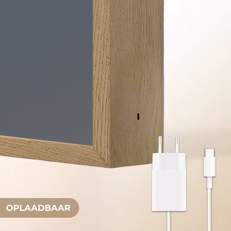 Too old for heidi klum - Geel - Blauw Light Box met batterij (Wandlamp) middel -USP_websiteoplaadbaarNL