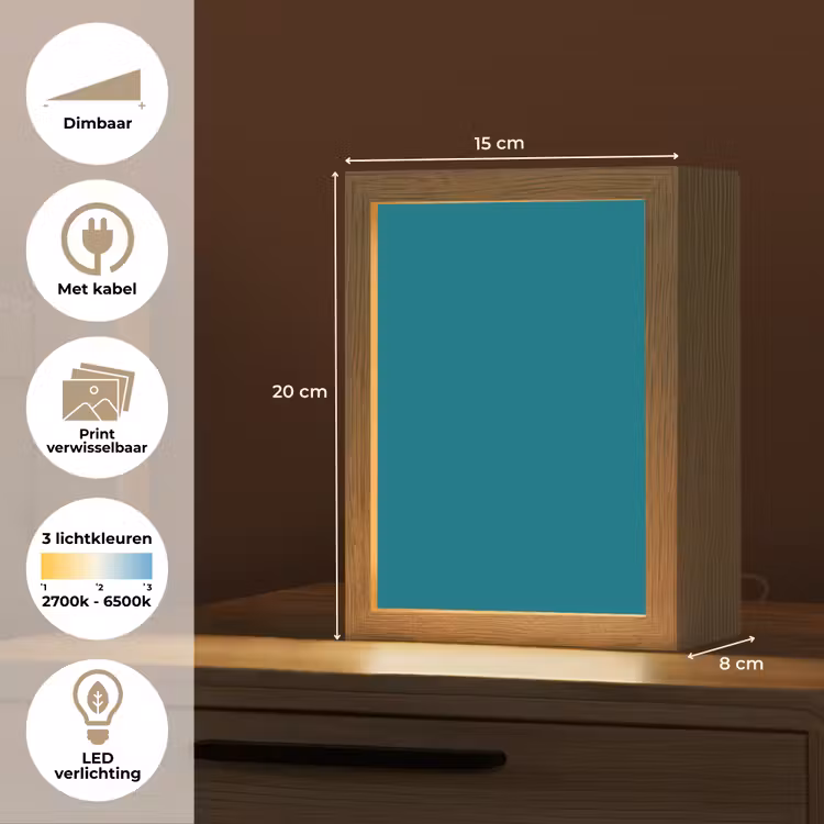 Tropical - Peacock - Blauw Light Box met kabel (Wandlamp) klein 929 -USP_websiteoverzichtNL