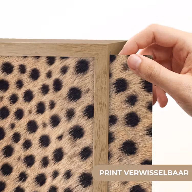 Vacht - Jachtluipaard - Zwart - Wit Light Box met batterij (Wandlamp) middel -USP_websiteprintNL