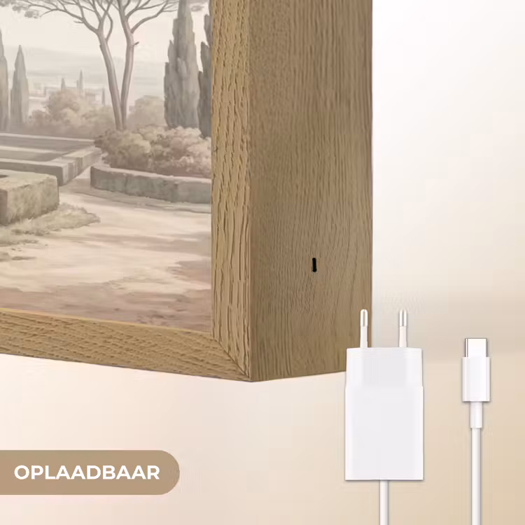 Vallei - Tuin - Natuur - Groen Light Box met batterij (Wandlamp) middel -USP_websiteoplaadbaarNL
