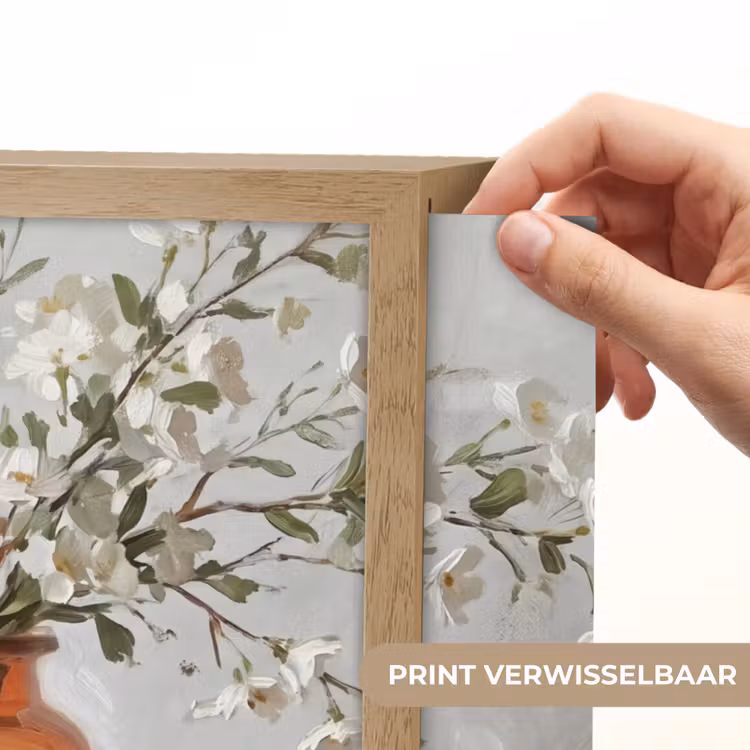 Vazen - Bloemen - Oranje Light Box met batterij (Wandlamp) middel -USP_websiteprintNL