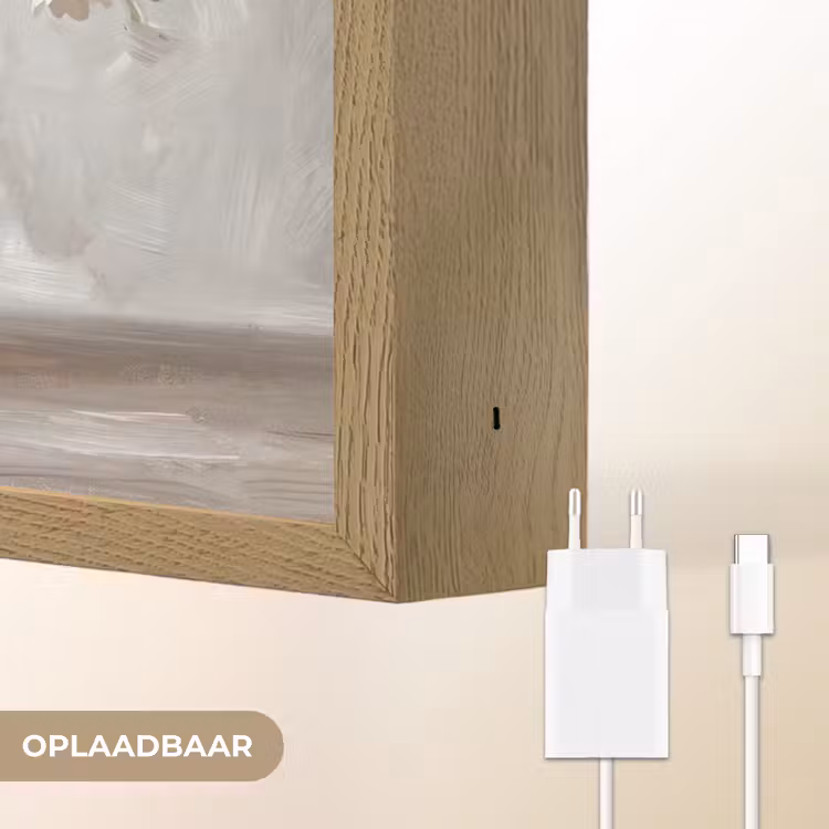 Vazen - Bloemen - Oranje Light Box met batterij (Wandlamp) middel -USP_websiteoplaadbaarNL