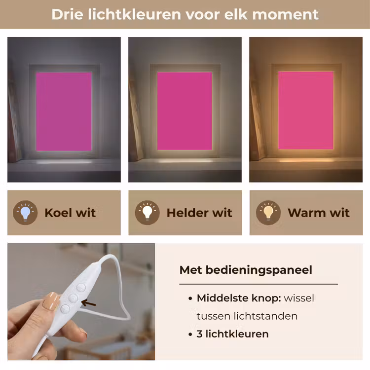 Velvet - Magenta - Roze Light Box met kabel (Wandlamp) klein 929 -USP_lichtkleurNL