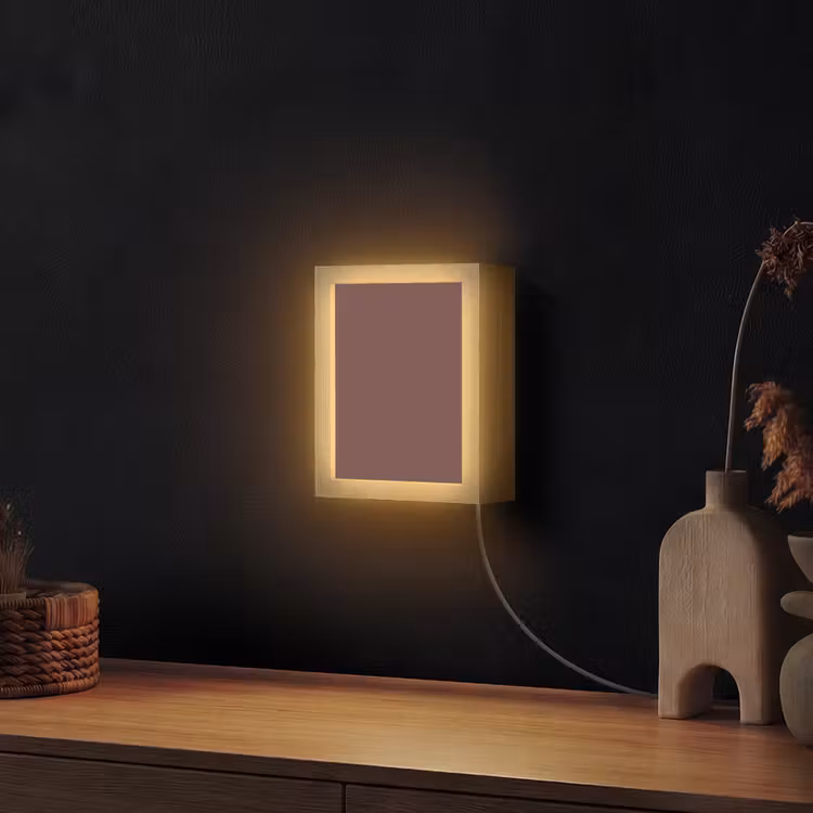 Velvet - Merlot - Rood Light Box met kabel (Wandlamp) klein 929 -sfeer1