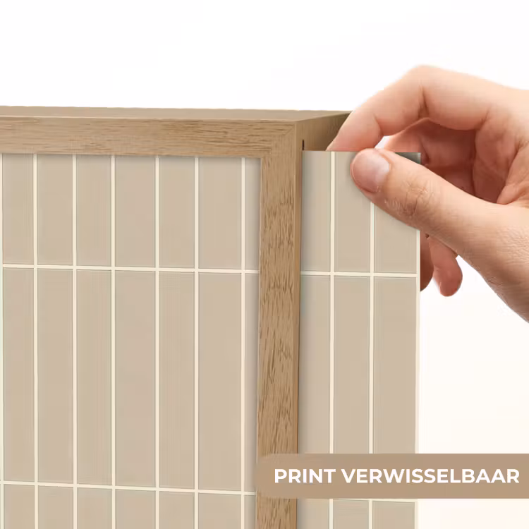 Verticaal - Wandtegel - Crème - Beige Light Box met batterij (Wandlamp) middel 907 -USP_websiteprintNL