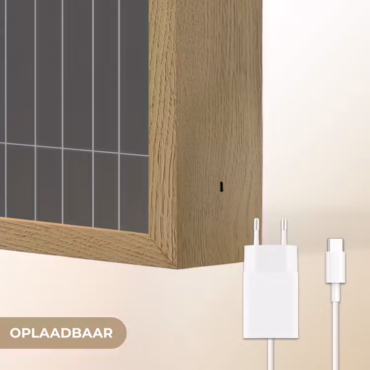 Verticaal - Wandtegel - Donkergrijs Light Box met batterij (Wandlamp) middel 907 -USP_websiteoplaadbaarNL