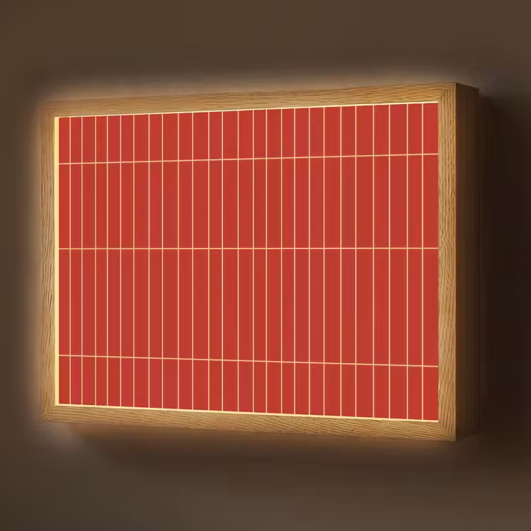 Verticaal - Wandtegel - Helderrood Light Box met batterij (Wandlamp) middel 907 -z3d_website