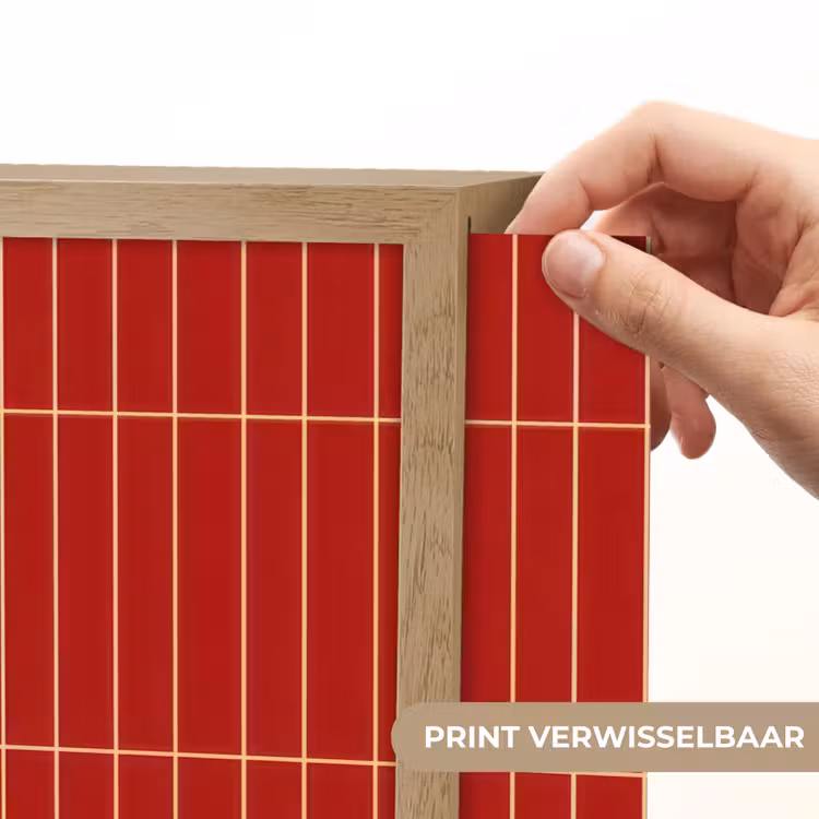 Verticaal - Wandtegel - Helderrood Light Box met batterij (Wandlamp) middel 907 -USP_websiteprintNL