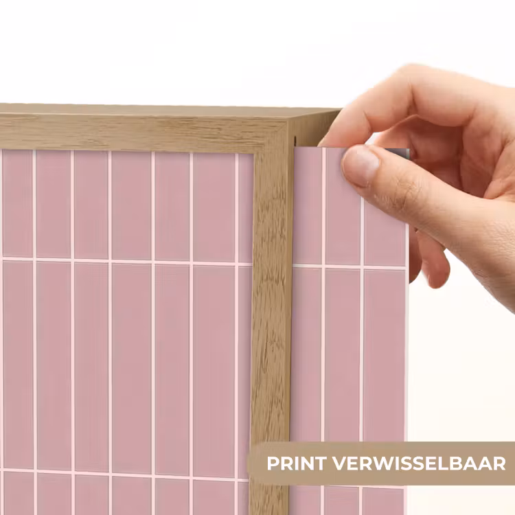 Verticaal - Wandtegel - Lichtroze Light Box met batterij (Wandlamp) middel 907 -USP_websiteprintNL