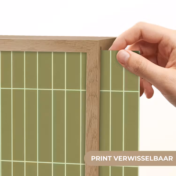 Verticaal - Wandtegel - Olijfgroen Light Box met batterij (Wandlamp) middel 907 -USP_websiteprintNL