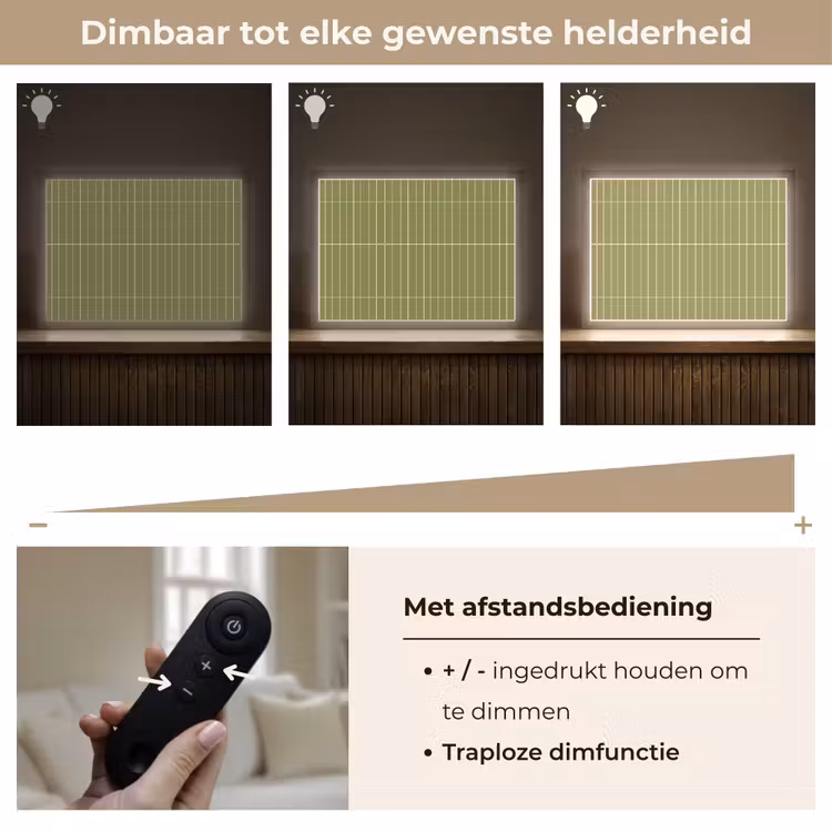 Verticaal - Wandtegel - Olijfgroen Light Box met batterij (Wandlamp) middel 907 -USP_dimbaarNL