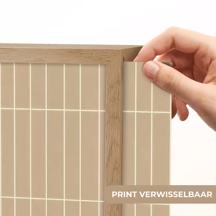 Verticaal - Wandtegel - Zand - Beige Light Box met batterij (Wandlamp) middel 907 -USP_websiteprintNL