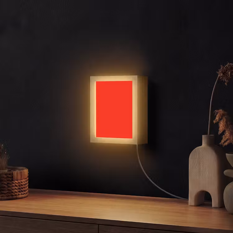 Vibrant - Vermilion - Rood Light Box met kabel (Wandlamp) klein 929 -sfeer1