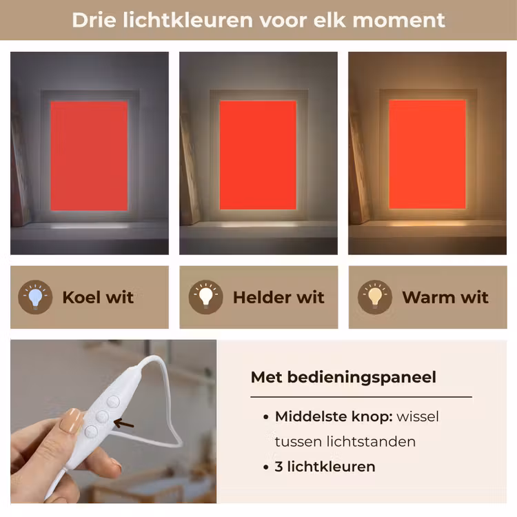 Vibrant - Vermilion - Rood Light Box met kabel (Wandlamp) klein 929 -USP_lichtkleurNL