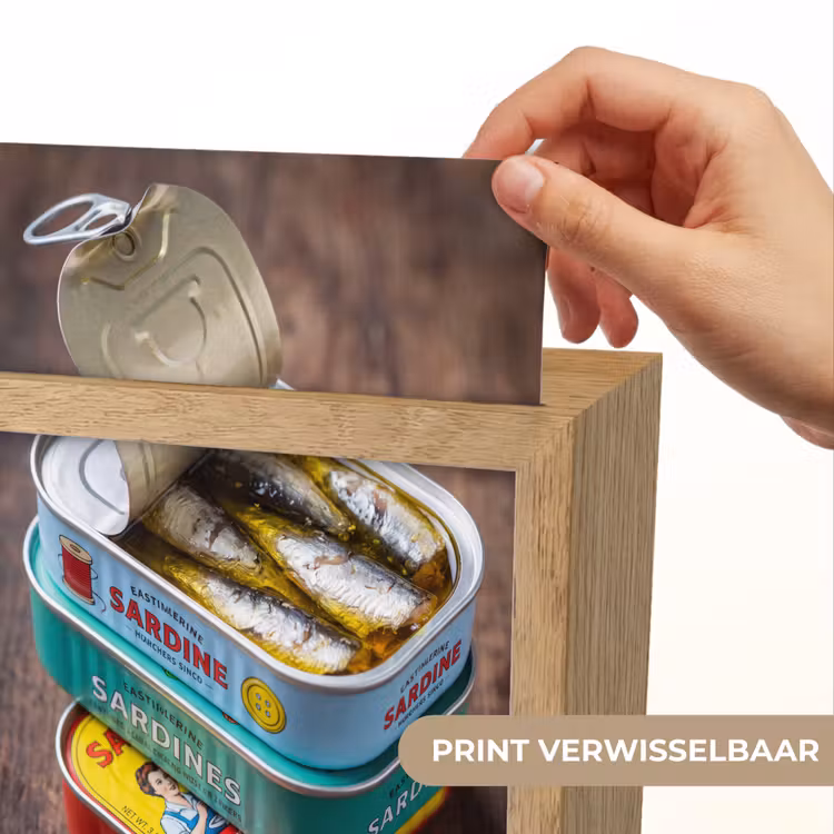 Lightbox - Wandlamp - Vis - Blikjes - Keuken - Vis - Blikjes - Keuken Light Box met kabel (Wandlamp) klein