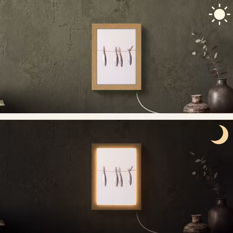 Lightbox - Wandlamp - Vis - Hangend - Eten - Vis - Hangend - Eten Light Box met kabel (Wandlamp) klein