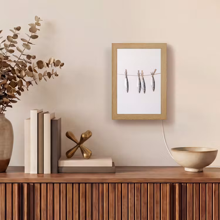 Lightbox - Wandlamp - Vis - Hangend - Eten - Vis - Hangend - Eten Light Box met kabel (Wandlamp) klein