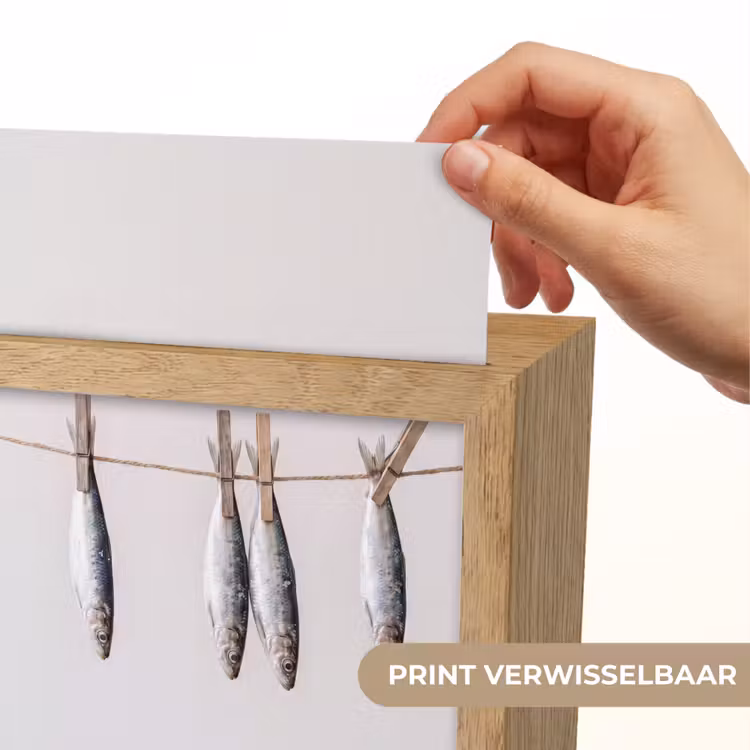 Lightbox - Wandlamp - Vis - Hangend - Eten - Vis - Hangend - Eten Light Box met kabel (Wandlamp) klein