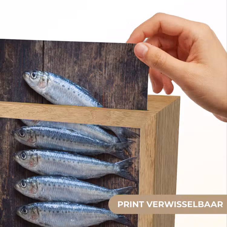 Lightbox - Wandlamp - Vis - Hout - Eten - Vis - Hout - Eten Light Box met kabel (Wandlamp) klein
