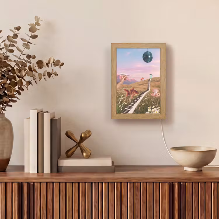 Lightbox - Wandlamp - Vis - Natuur - Abstract - Vis - Natuur - Abstract Light Box met kabel (Wandlamp) klein