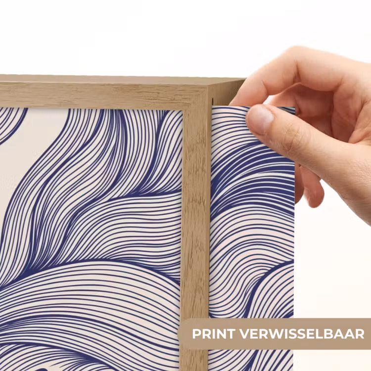 Vis - Oceaan - Lijntekening - Blauw - Dieren Light Box met batterij (Wandlamp) middel -USP_websiteprintNL