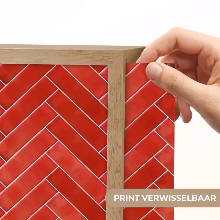 Visgraat - Tegel - Rood Light Box met batterij (Wandlamp) middel 907 -USP_websiteprintNL