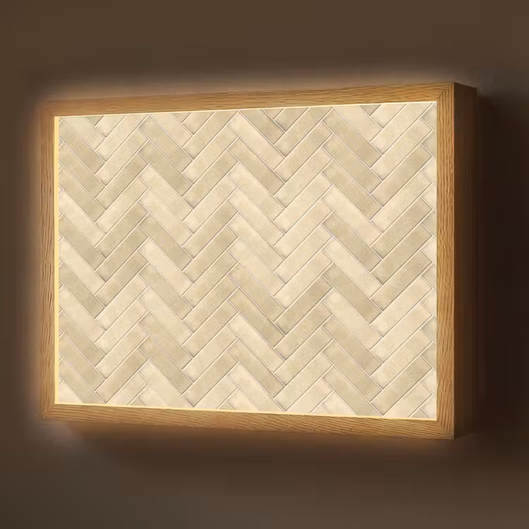 Visgraat - Tegel - Zand Light Box met batterij (Wandlamp) middel 907 -z3d_website
