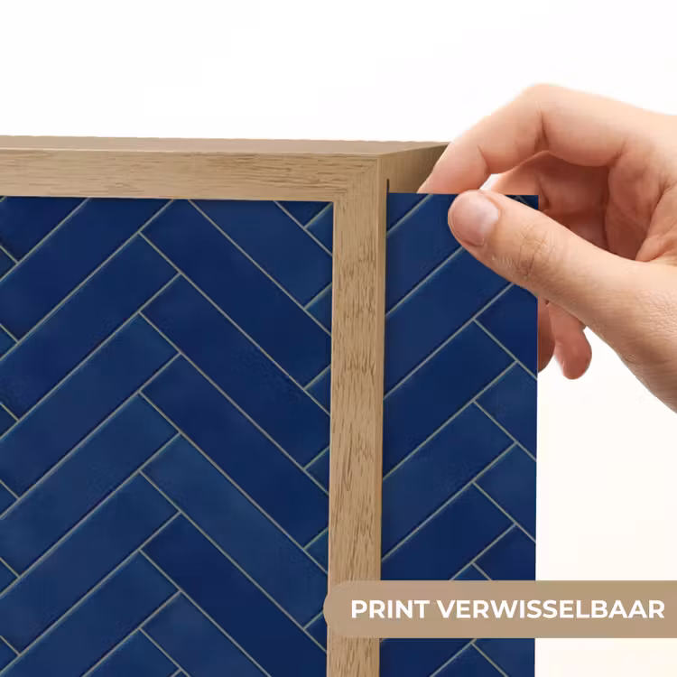 Visgraat - Wandtegel - Donkerblauw - Navy Blue Light Box met batterij (Wandlamp) middel 907 -USP_websiteprintNL