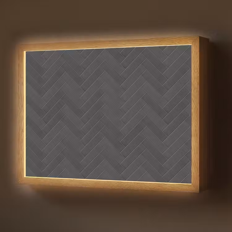 Visgraat - Wandtegel - Donkergrijs Light Box met batterij (Wandlamp) middel 907 -z3d_website