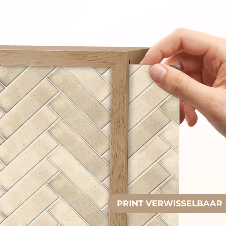 Visgraat - Wandtegel - Licht Beige Light Box met batterij (Wandlamp) middel 907 -USP_websiteprintNL