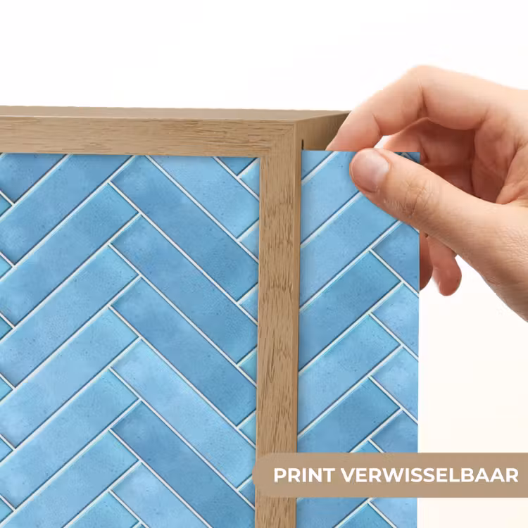 Visgraat - Wandtegel - Lichtblauw Light Box met batterij (Wandlamp) middel 907 -USP_websiteprintNL