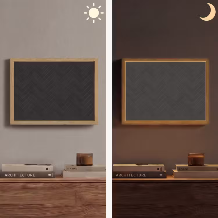 Visgraat - Wandtegel - Mat - Zwart Light Box met batterij (Wandlamp) middel 907 -sfeer3
