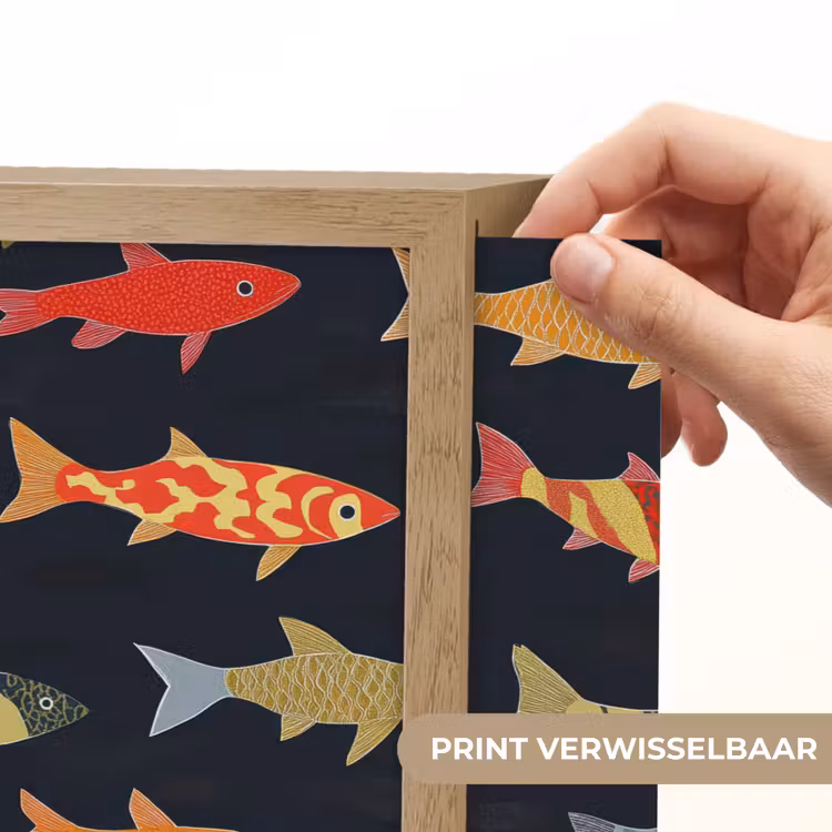 Vissen - Patroon - Kleurrijk Light Box met batterij (Wandlamp) middel 907 -USP_websiteprintNL