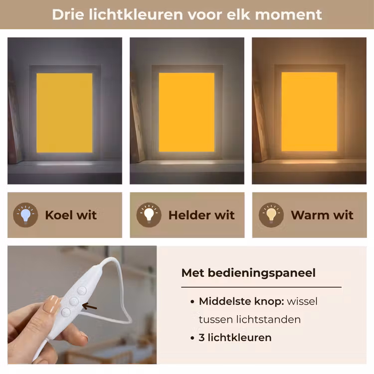Vivid - Amber - Geel Light Box met kabel (Wandlamp) klein 929 -USP_lichtkleurNL