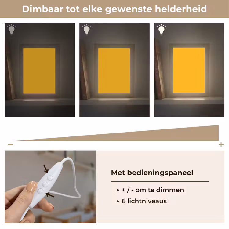Vivid - Amber - Geel Light Box met kabel (Wandlamp) klein 929 -USP_dimbaarNL