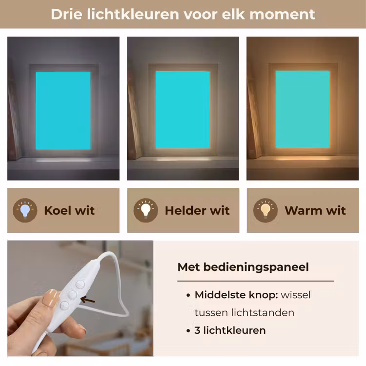 Vivid - Aquamarine - Turkoois Light Box met kabel (Wandlamp) klein 929 -USP_lichtkleurNL