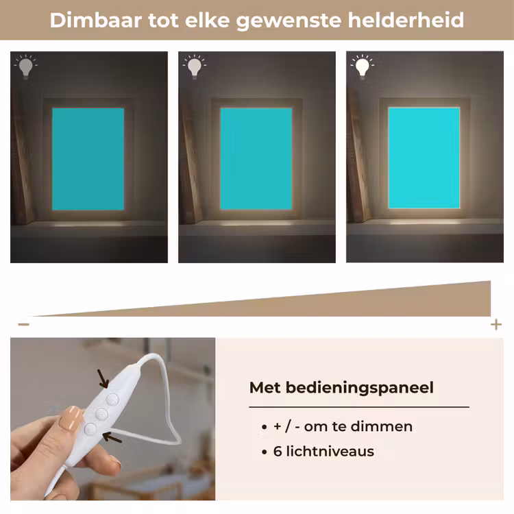 Vivid - Aquamarine - Turkoois Light Box met kabel (Wandlamp) klein 929 -USP_dimbaarNL