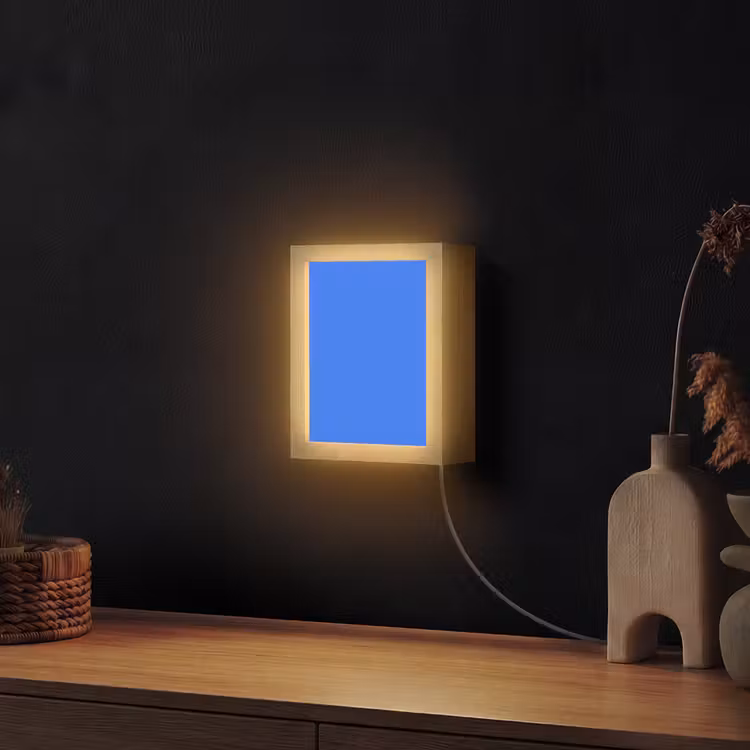 Vivid - Cobalt - Blauw Light Box met kabel (Wandlamp) klein 929 -sfeer1