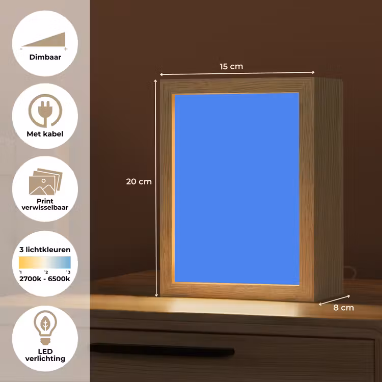 Vivid - Cobalt - Blauw Light Box met kabel (Wandlamp) klein 929 -USP_websiteoverzichtNL