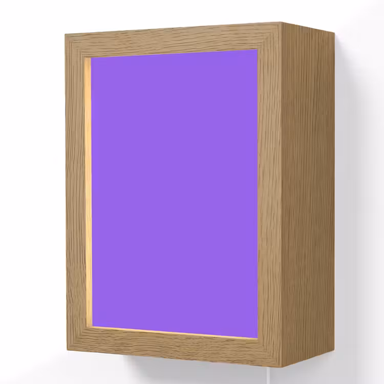 Vivid - Violet - Paars Light Box met kabel (Wandlamp) klein 929 -3d
