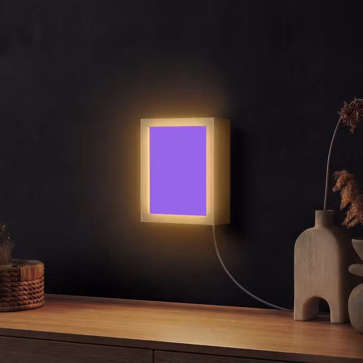 Vivid - Violet - Paars Light Box met kabel (Wandlamp) klein 929 -sfeer1