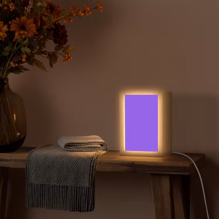 Vivid - Violet - Paars Light Box met kabel (Wandlamp) klein 929 -sfeer4
