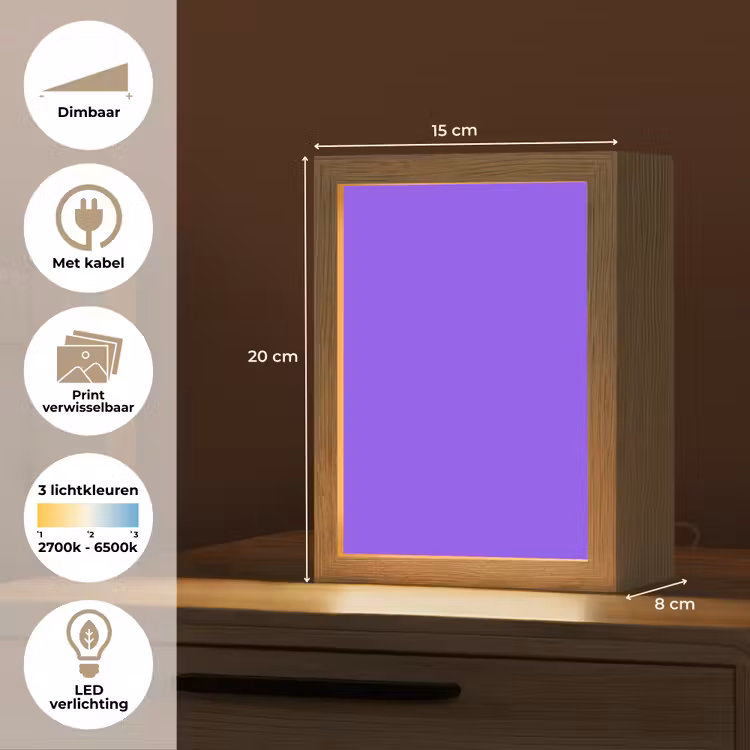 Vivid - Violet - Paars Light Box met kabel (Wandlamp) klein 929 -USP_websiteoverzichtNL