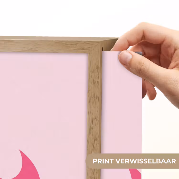 Vlammen - Patroon - Abstract - Modern - Roze Light Box met batterij (Wandlamp) middel -USP_websiteprintNL