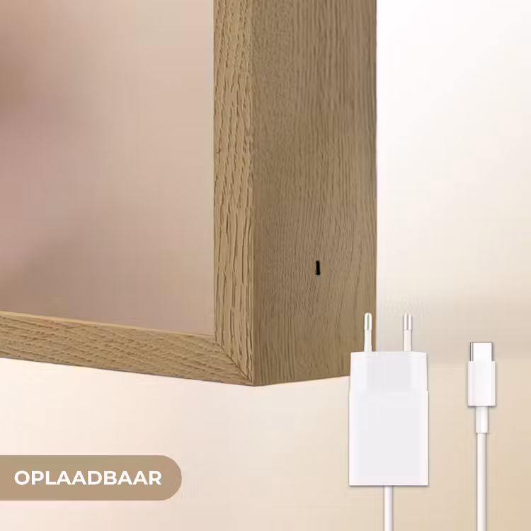 Vlinder - Bloem - Blauw Light Box met batterij (Wandlamp) middel -USP_websiteoplaadbaarNL