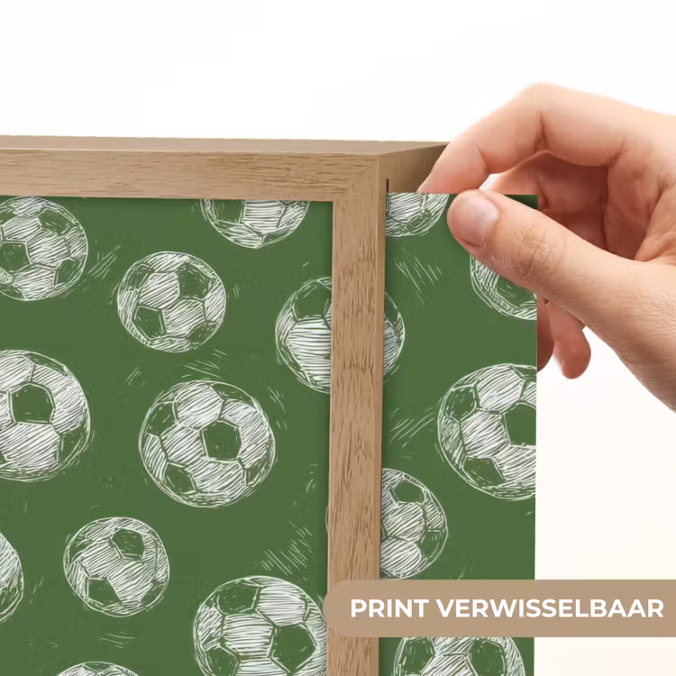 Voetbal - Sport - Groen Light Box met batterij (Wandlamp) middel 907 -USP_websiteprintNL