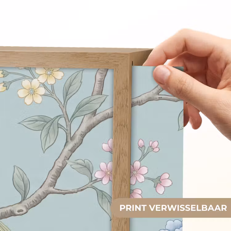Vogel - Bloemen - Kleurrijk Light Box met batterij (Wandlamp) middel -USP_websiteprintNL