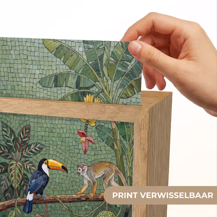 Vogel - Dier - Jungle - Mozaïek - Natuur Light Box met kabel (Wandlamp) klein -USP_websiteprintNL